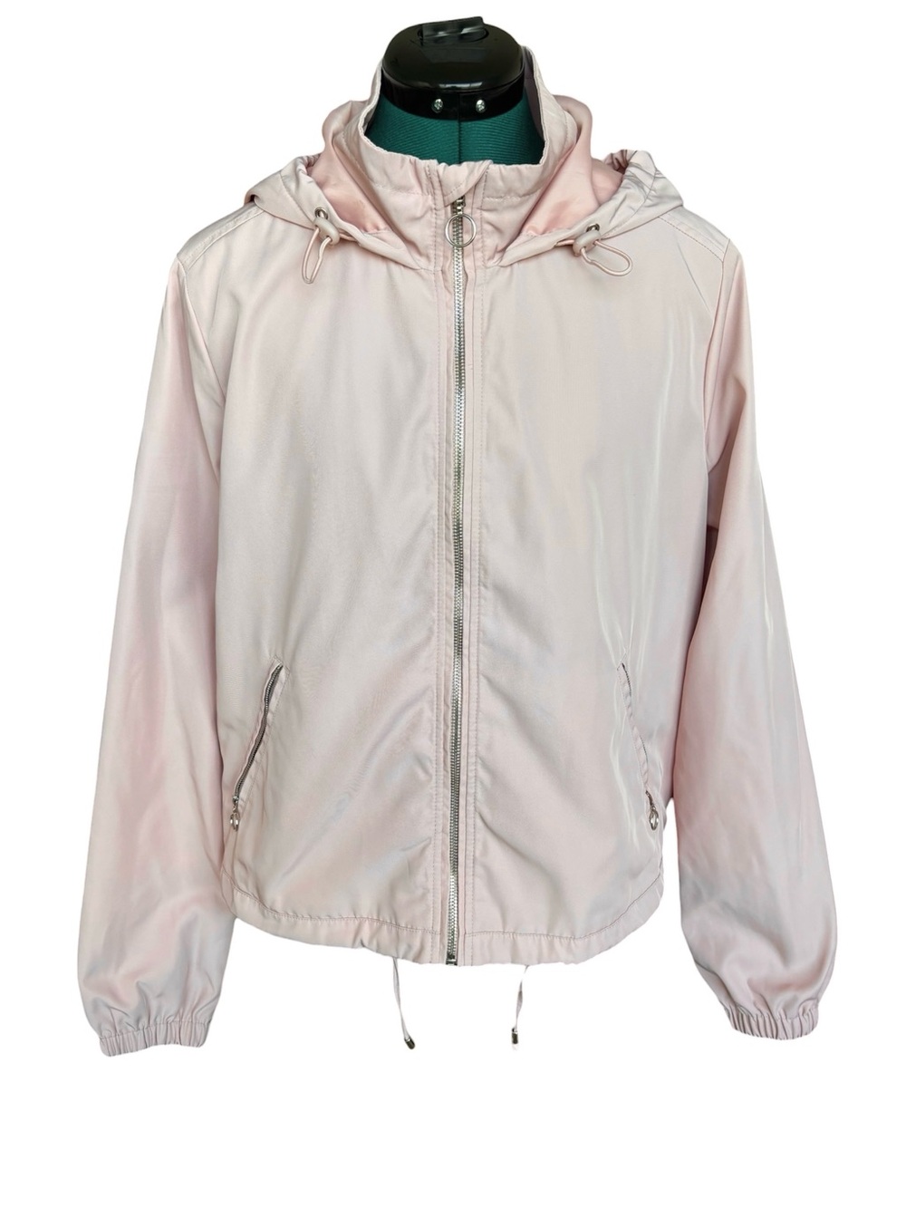 Forever 21 Light Pink Hooded Windbreaker Jacket